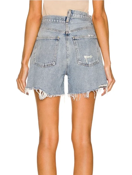 Agolde Criss Cross Denim Shorts In Symbol Size 26 - Picture 3 of 9